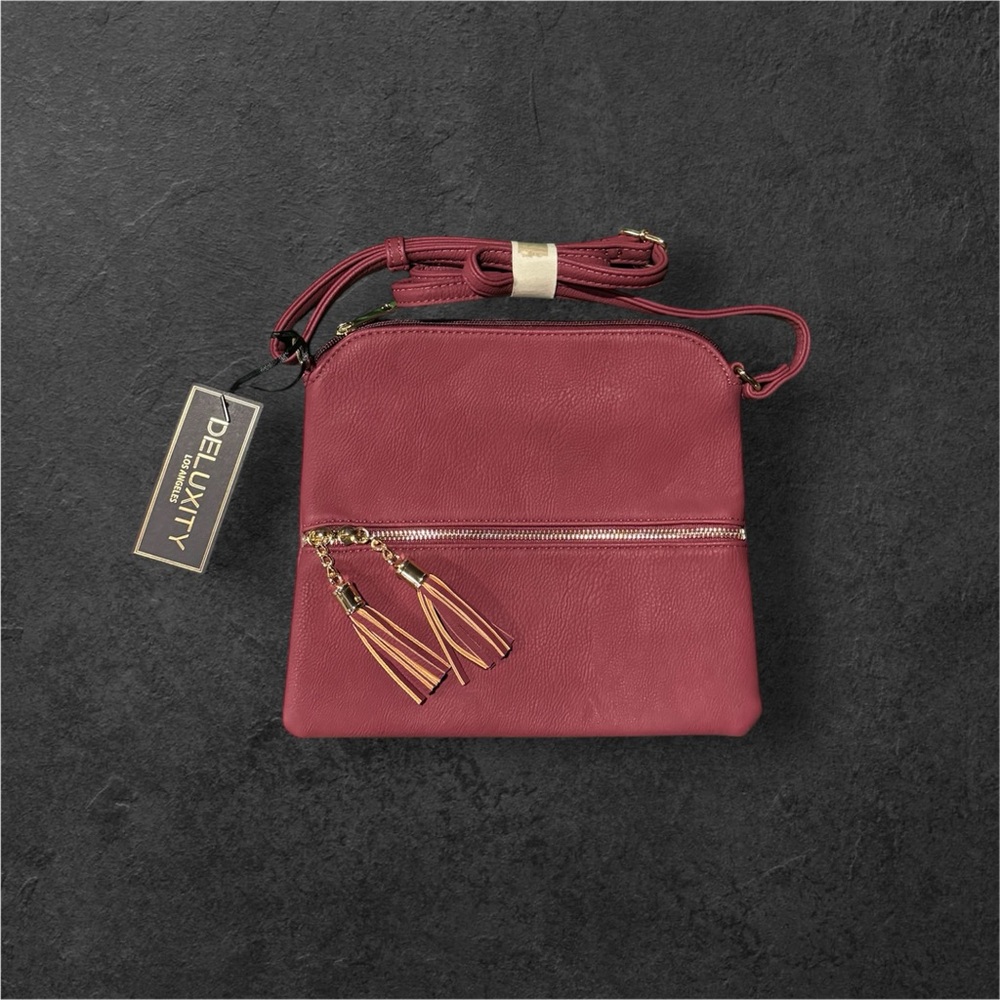 Women's Crossbody Bag in Burgundy